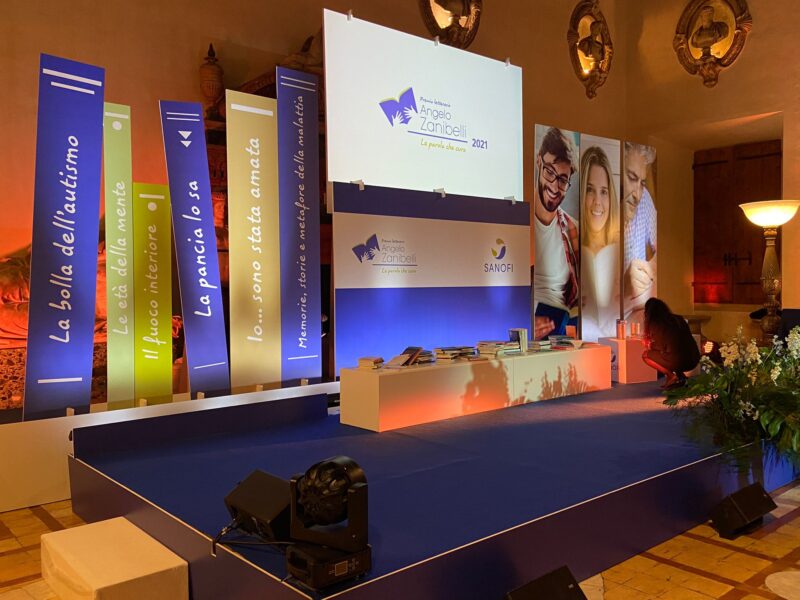 h. allestimento scenografico sanofi 2021 premio letterario ix edizione texi benevento ambasciata francesce h. allestimento scenografico sanofi 2021 premio letterario ix edizione texi benevento ambasciata francesce